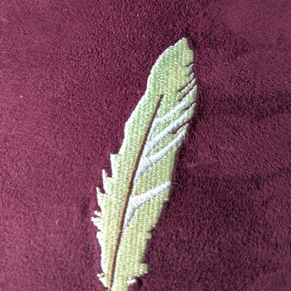 Burgundy Velvet Covered Embroidered Lined Journal With Ribbon Bookmark - Picture 10 of 15